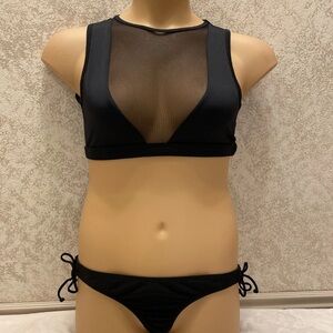 Dippin' Daisy's Black Sheer Panel Micro Bikini
